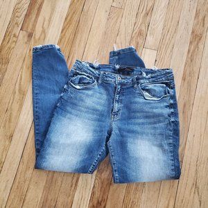 KanCan Mid-Rise Zip-Fly Ankle Skinny Stretch Jean